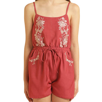 *Rock & Roll Denim Girl's Embroidered Romper - FINAL SALE - XXL