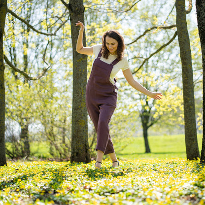 Linen Pinafore Jumpsuit Nicci