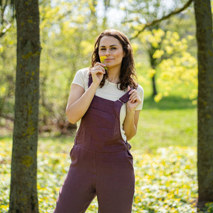 Linen Pinafore Jumpsuit Nicci