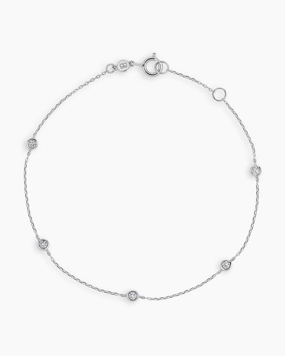 14K Classic Five Diamond Bracelet