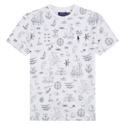 Nautical Tee | Seaward Bound White