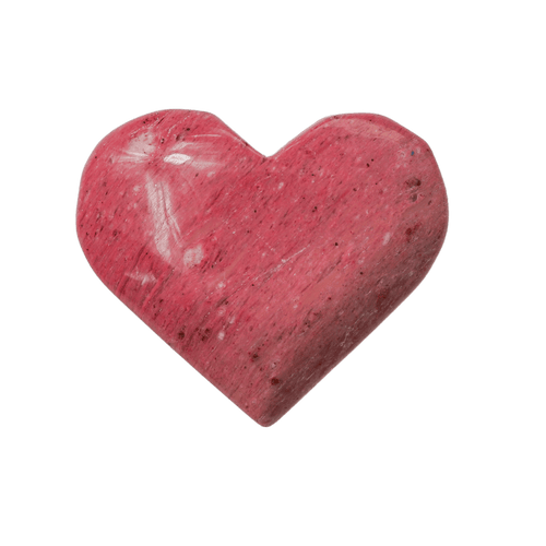 Pink Petrified Wood Heart