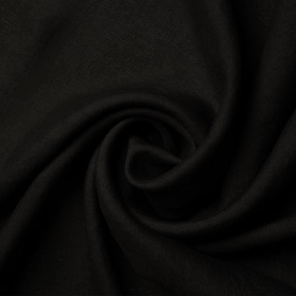 Long Sleeve Blouse & Pants 2-Piece Pure Black