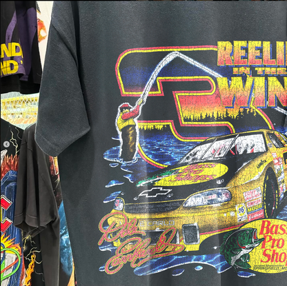Bass Pro Shops - Reelin' In The Win - Vintage Black Washed T-Shirt