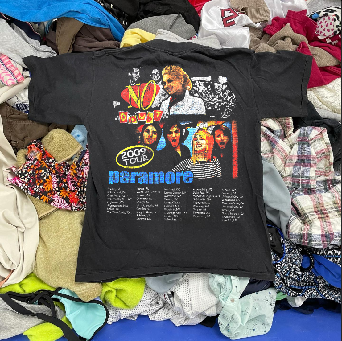 No Doubt - 2009 World Tour - Vintage Washed Black T-Shirt