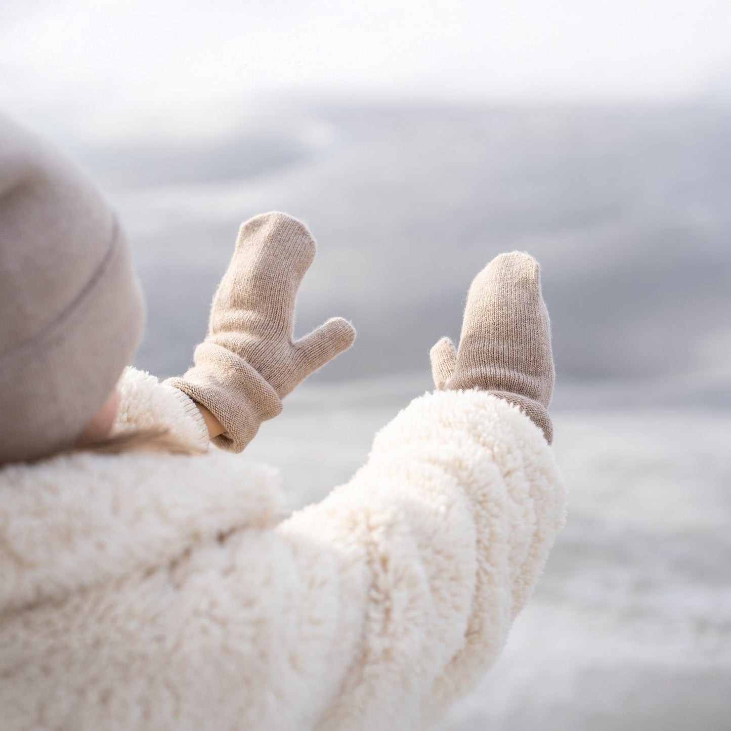 Kids' Knit Mittens Cashmere Blend