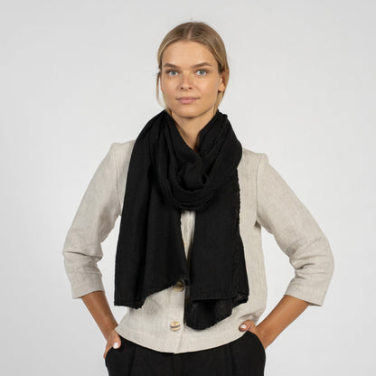 Women's Natural Linen Scarf