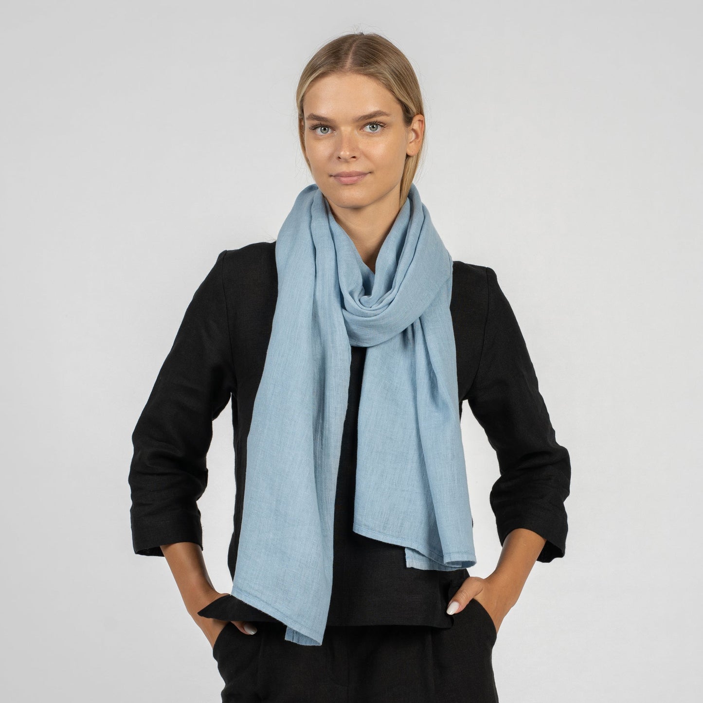 Women's Natural Linen Scarf