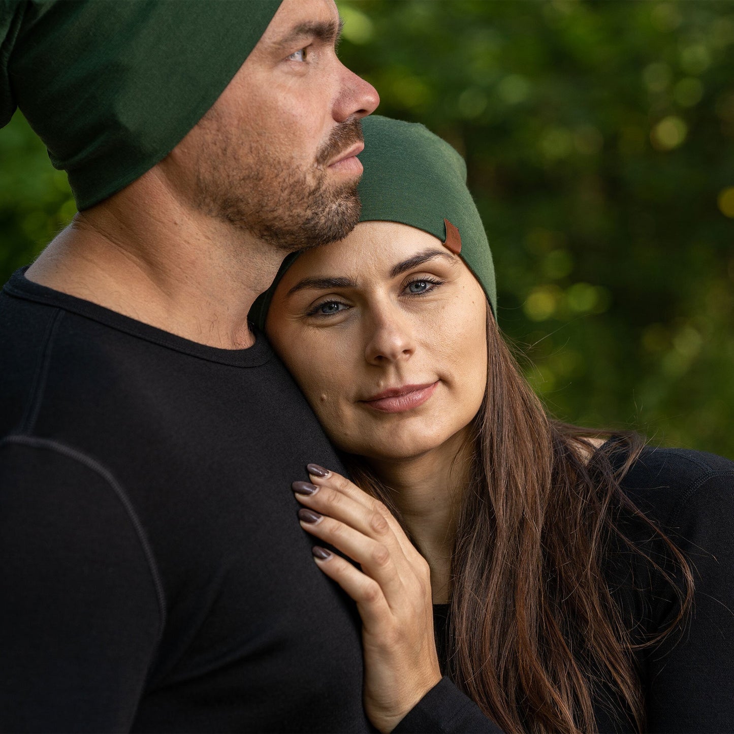 Unisex 100% Merino Beanie Dark Green