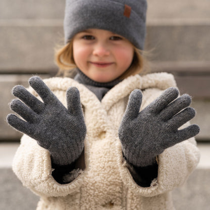 Kids' Knit Beanie & Gloves 2-Piece