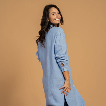 Oversize Shirt Dress Margo Cloudy Blue