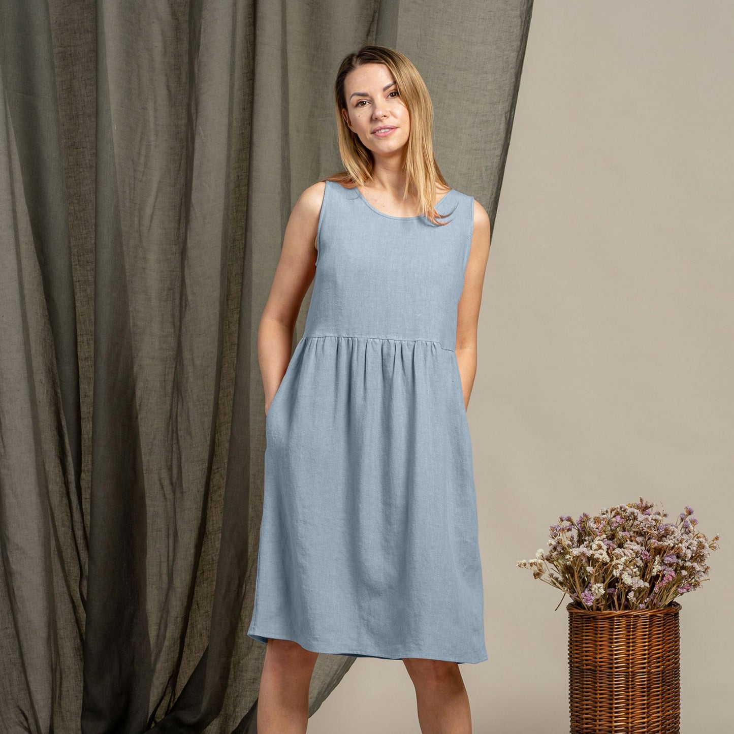 Smock Dress Eliza Cloudy Blue