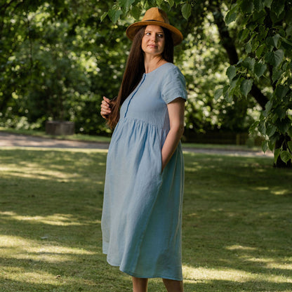 Smock Dress Maria Cloudy Blue