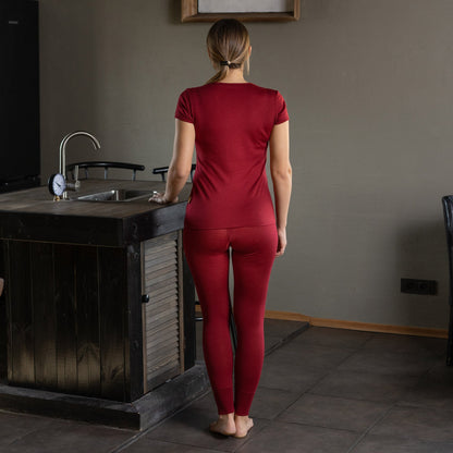 Women's T-Shirt & Bottom 2-Piece Royal Cherry