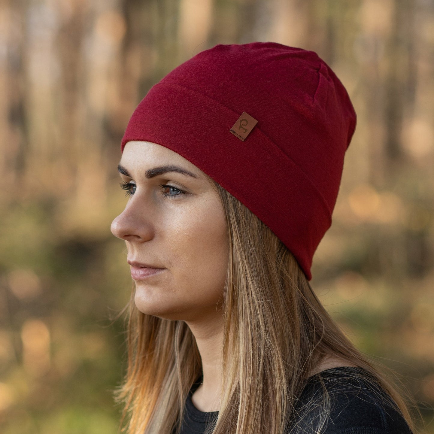 Women's Merino Beanie Royal Cherry