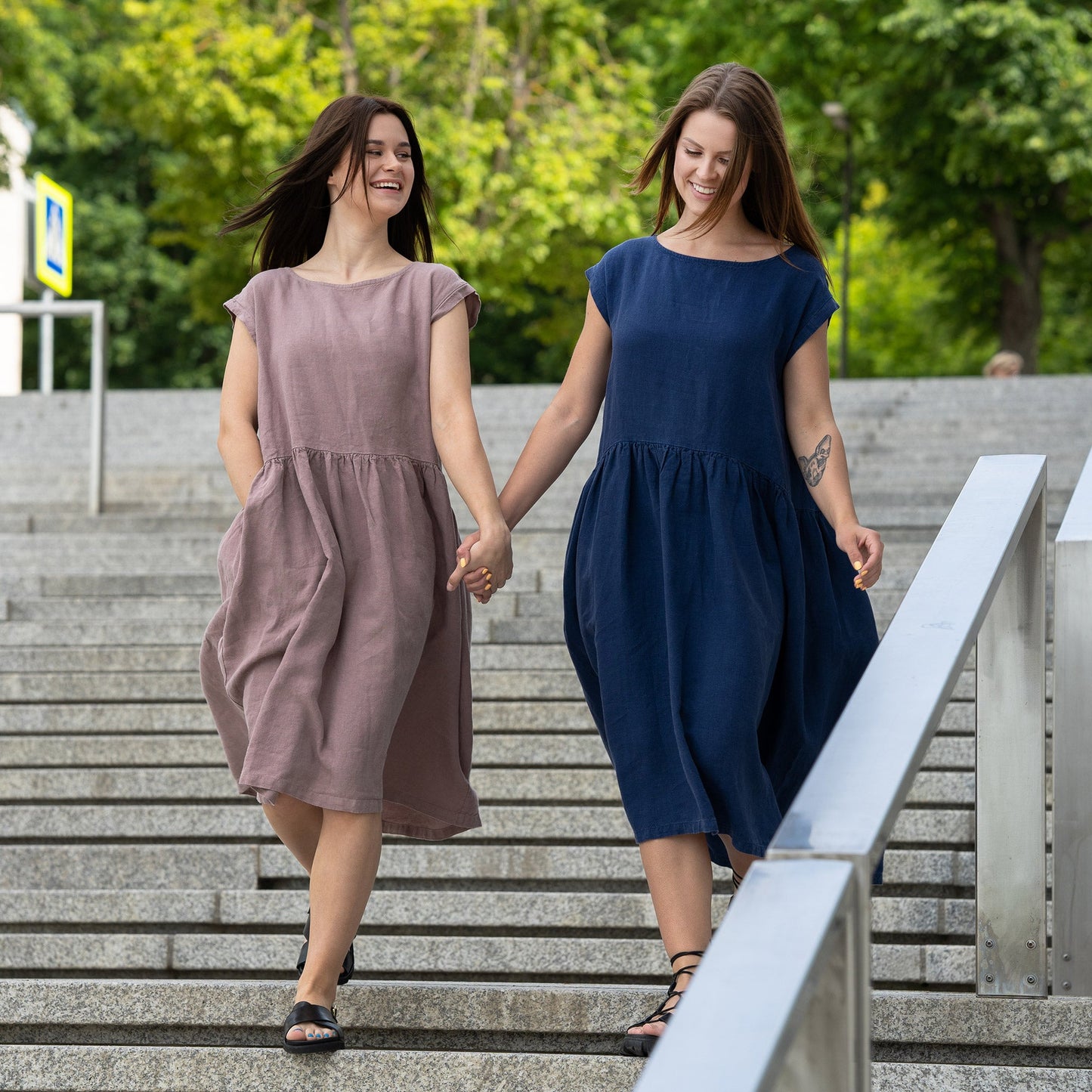 Smock Dress Cecilia Storm Blue