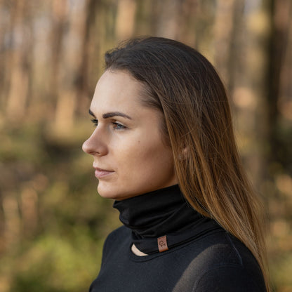 Unisex Merino Neck Cover Black