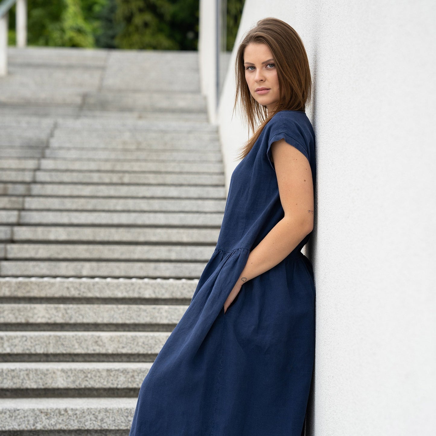 Smock Dress Cecilia Storm Blue