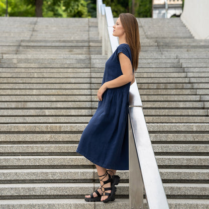 Smock Dress Cecilia Storm Blue