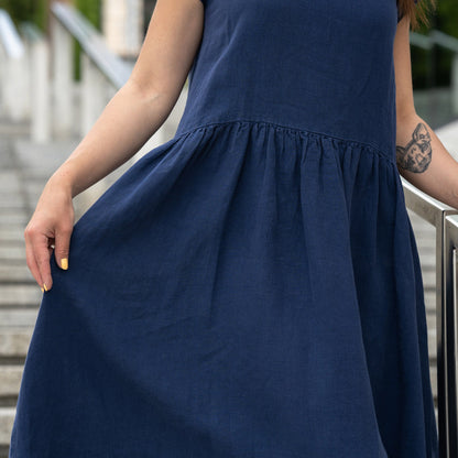 Smock Dress Cecilia Storm Blue