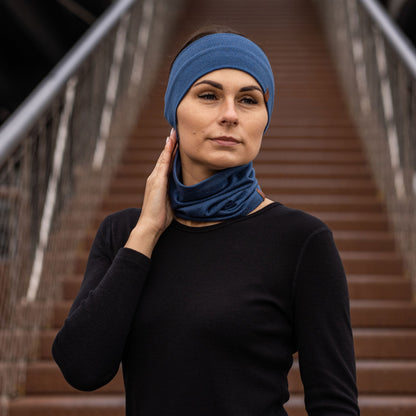 Women's Headband & Gaiter 2-Piece Denim