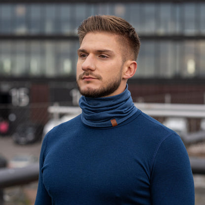Men's Merino Sun Protective Neck Gaiter Denim