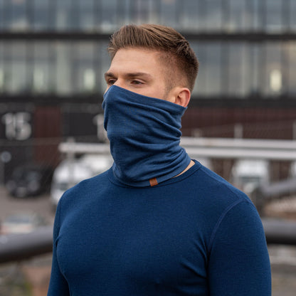 Men's Merino Sun Protective Neck Gaiter Denim