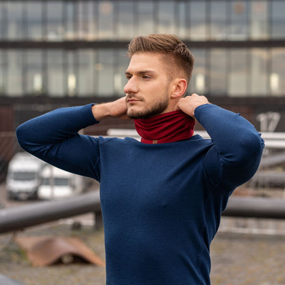 Men's Merino Active Neck Gaiter Royal Cherry / Red