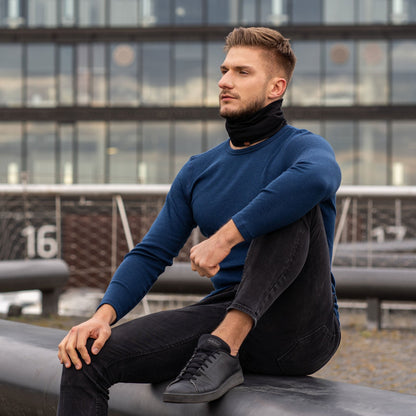 Men's 160gsm Merino Neck Cover Black