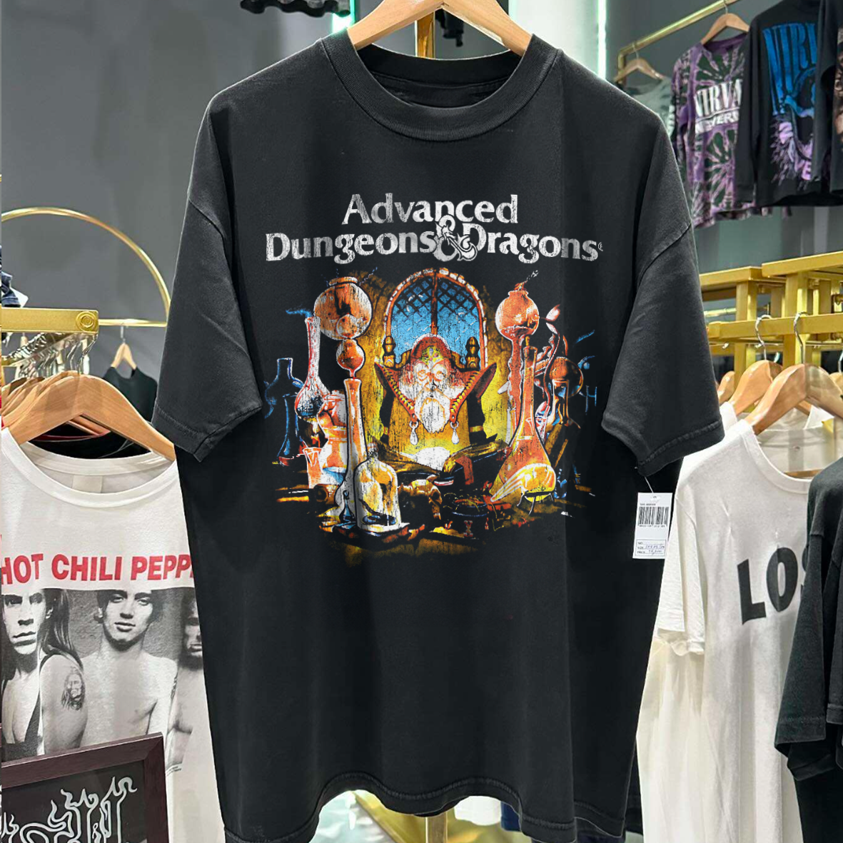 Ad & D 80's Vintage Washed Black T-Shirt