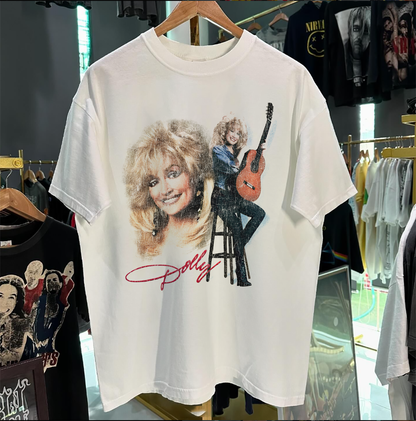 Dolly Parton 1994 Dolywood Rare Vintage Washed White T-Shirt