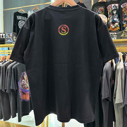 1991 Slowdive Just For A Day Rare Vintage Washed Black T-Shirt