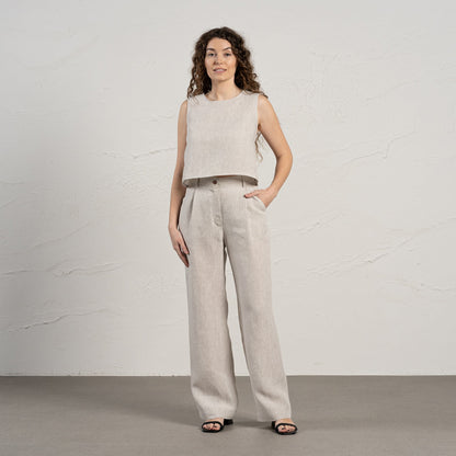 Pinafore Open Back Crop Top Serena