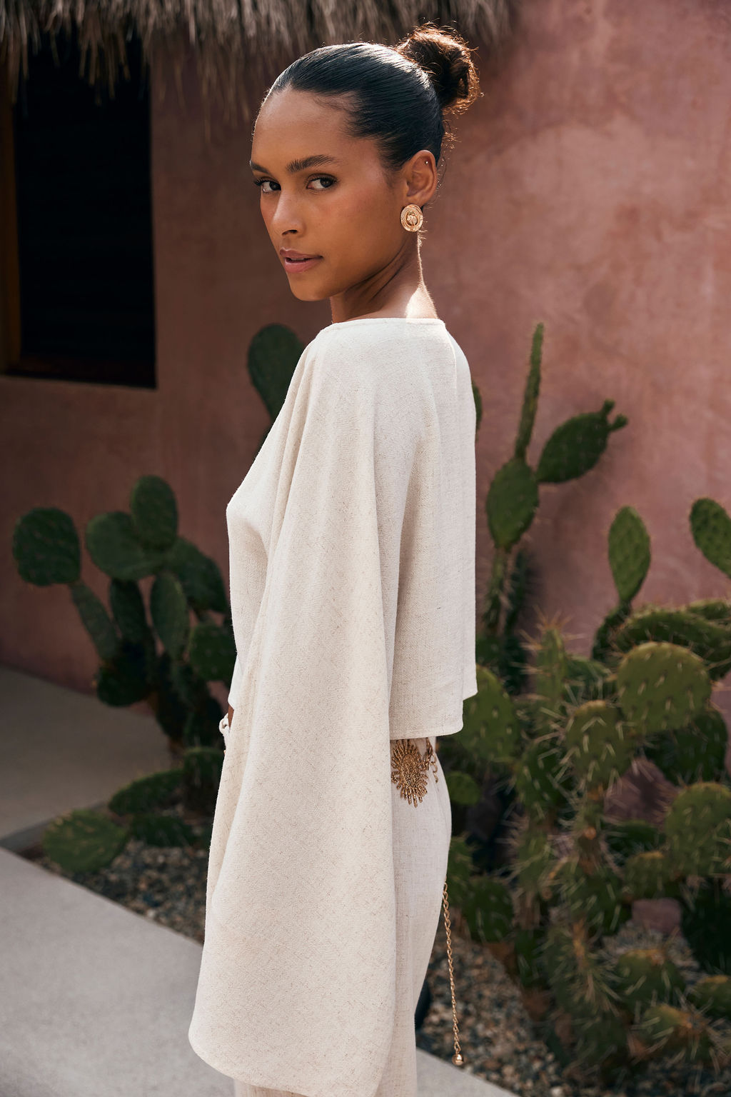 Clear Breeze White Linen Top