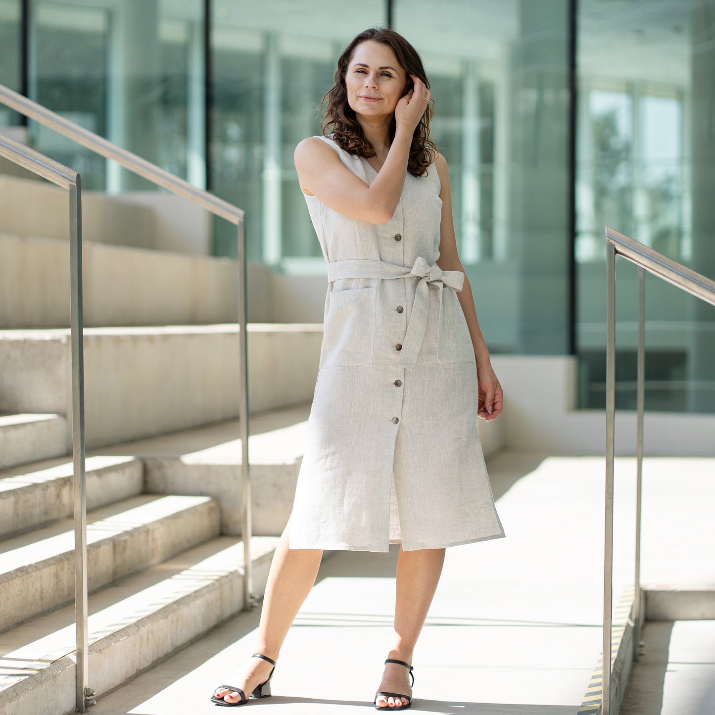 Linen Safari Dress Sierra