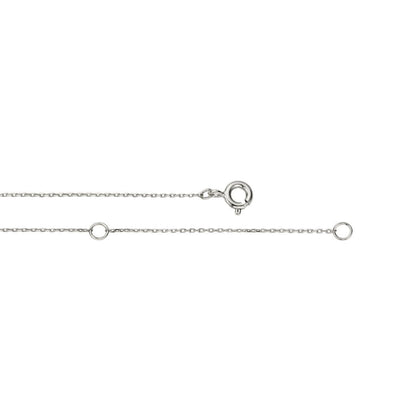 Solid White Gold Initial Letter Necklace
