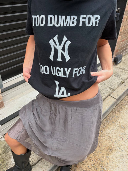 Rare Too Dumb Too Ugly Washed Black Tee