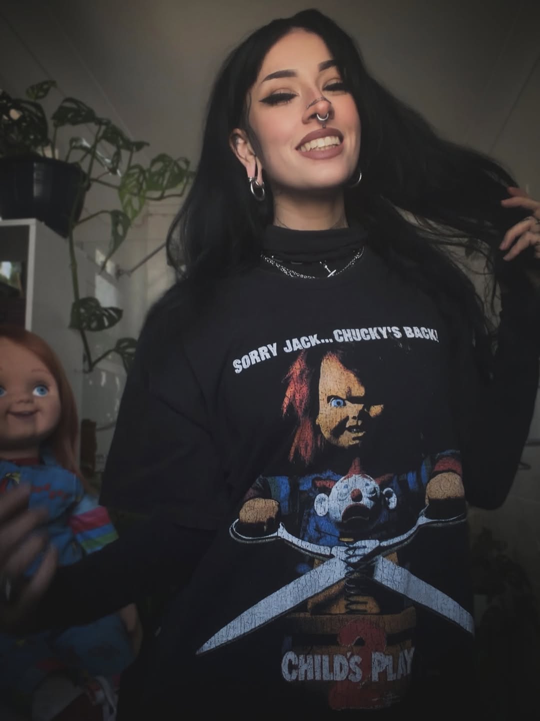 1990 Child's Play 2 Promo Rare Washed Black T-Shirt