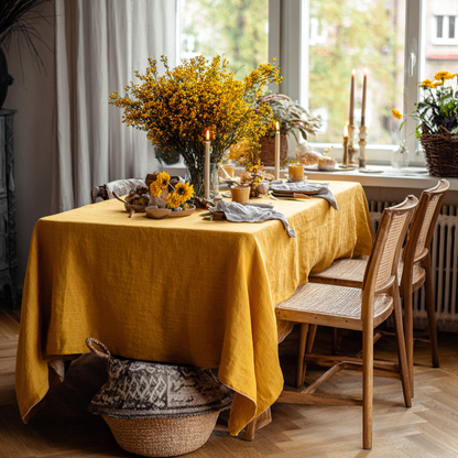 Holiday Linen Tablecloth