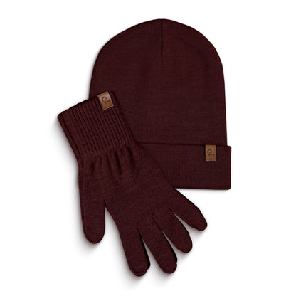 Women's Knit Beanie & Gloves 2-Piece