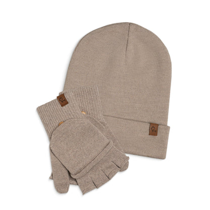 Women's Merino Convertible Gloves & Beanie 2-Piece