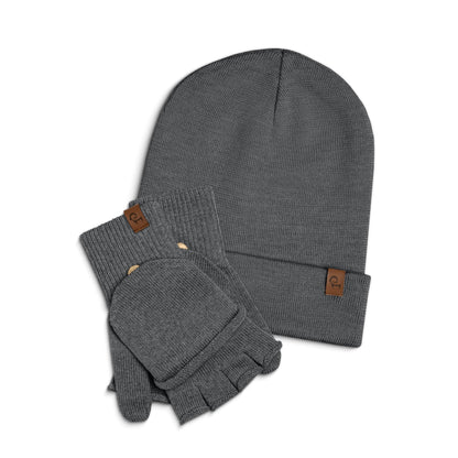 Women's Merino Convertible Gloves & Beanie 2-Piece