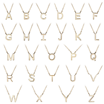 Solid Gold Miniature Initial Letter Bracelet