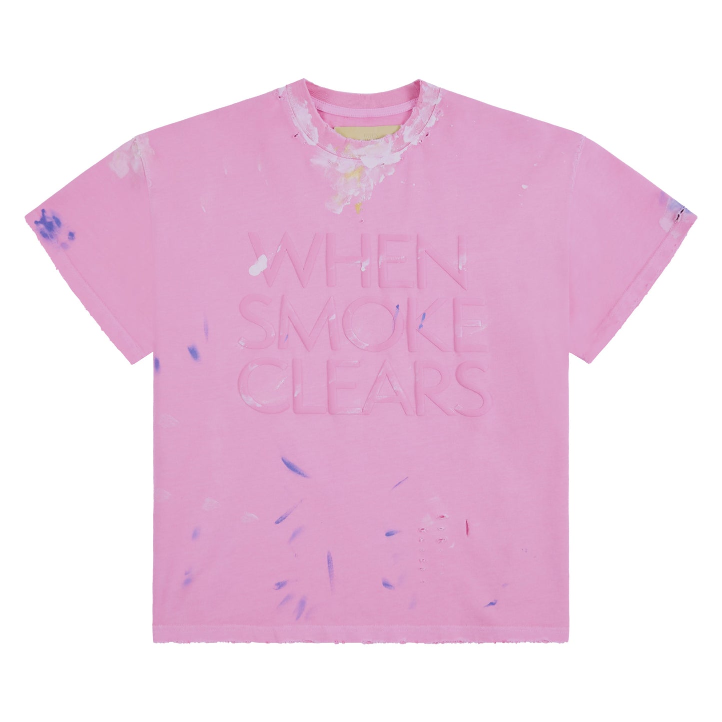 Paint Thrashed Tee | Pink