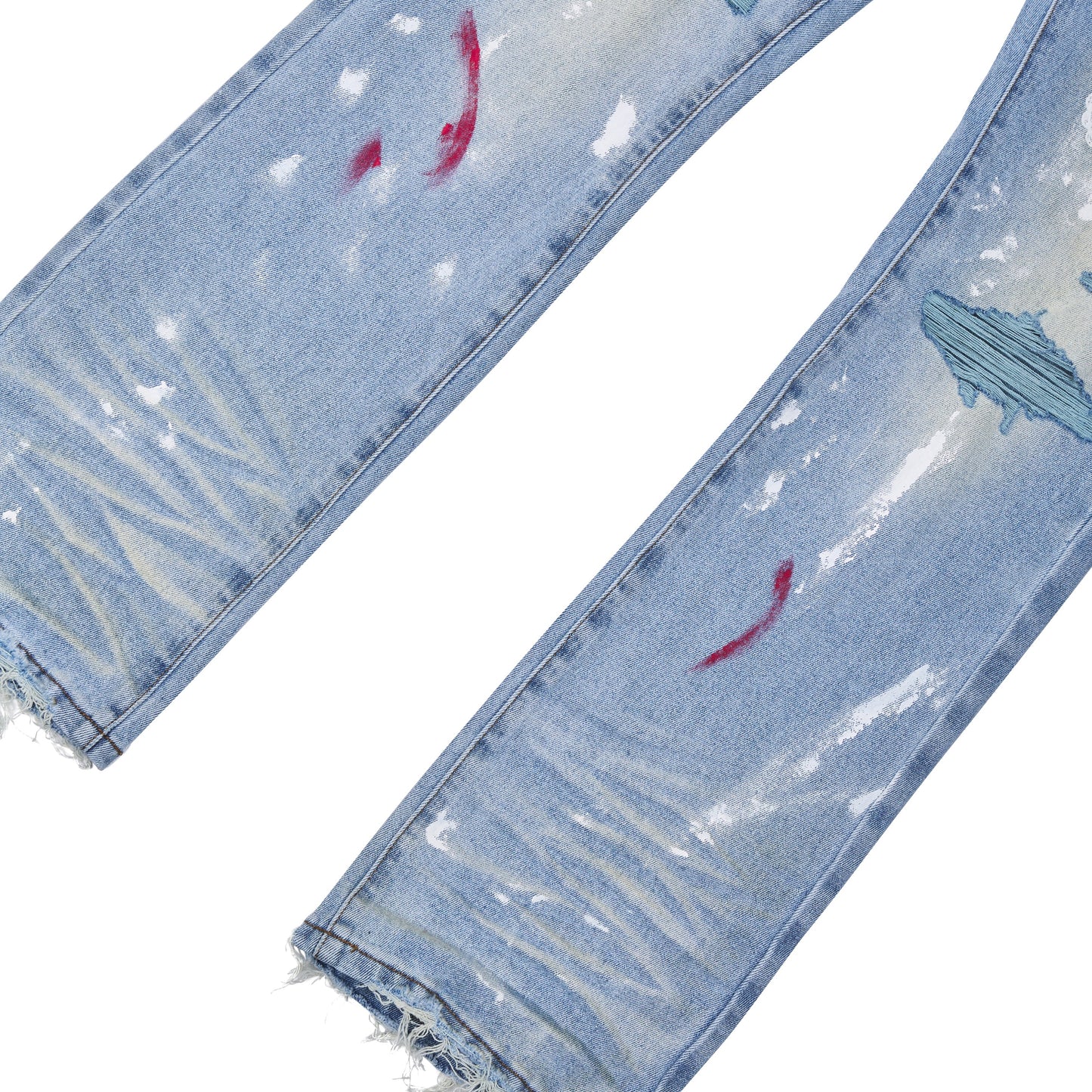 Painted Denim | Light Blue/White