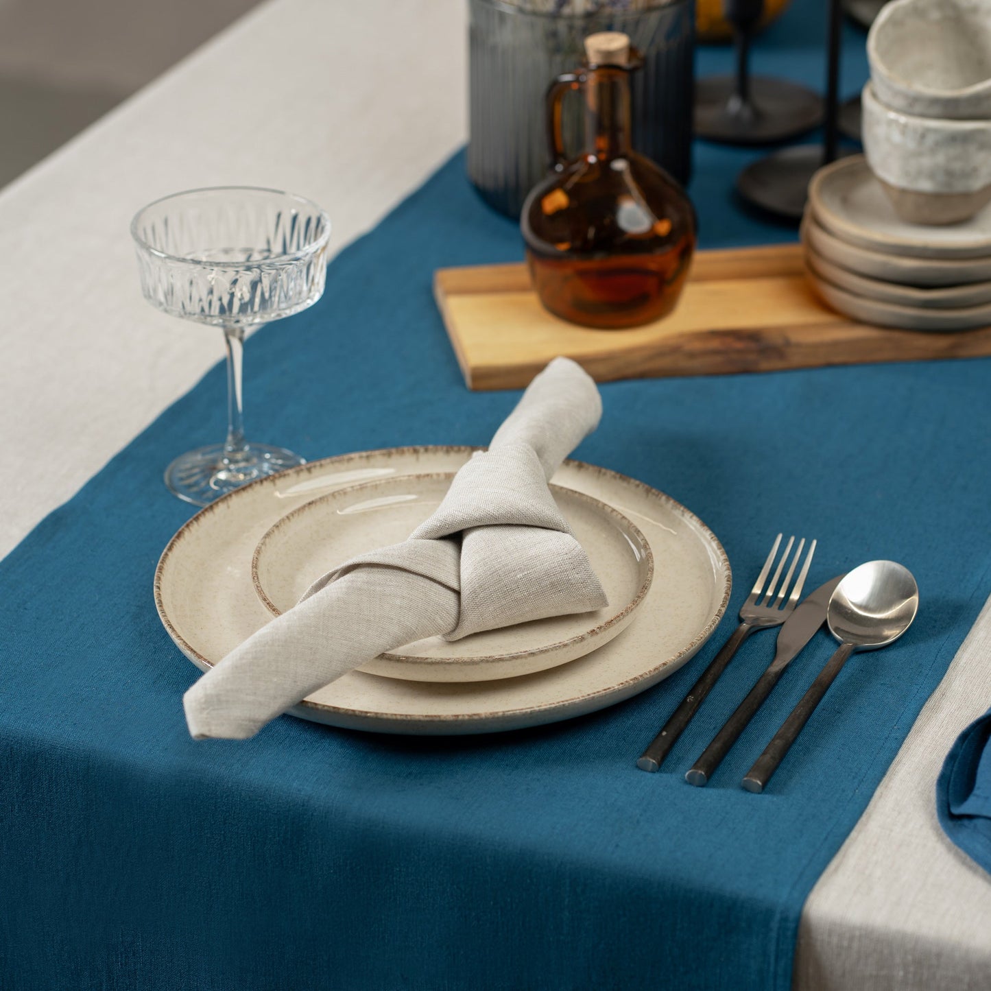 Linen Holiday Celebration Napkins