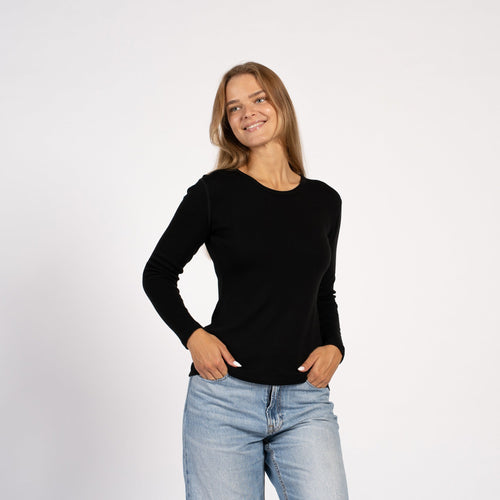 Women's 250 Thermal Long Sleeve Crew Black