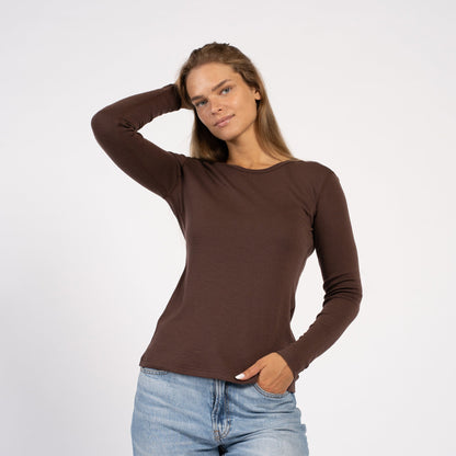 Women's 250 Thermal Long Sleeve Crew Brown
