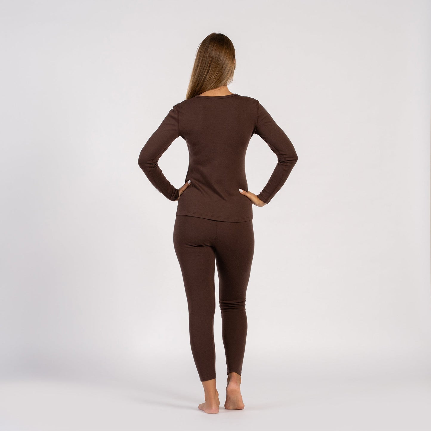 Women's 250 Long Sleeve & Leggings 2-Piece Brown