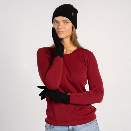 Women's Cashmere Beanie & Gloves 2-Piece
